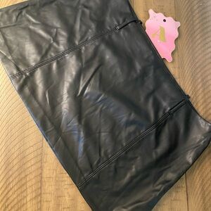 H&M Black Leather Skirt
